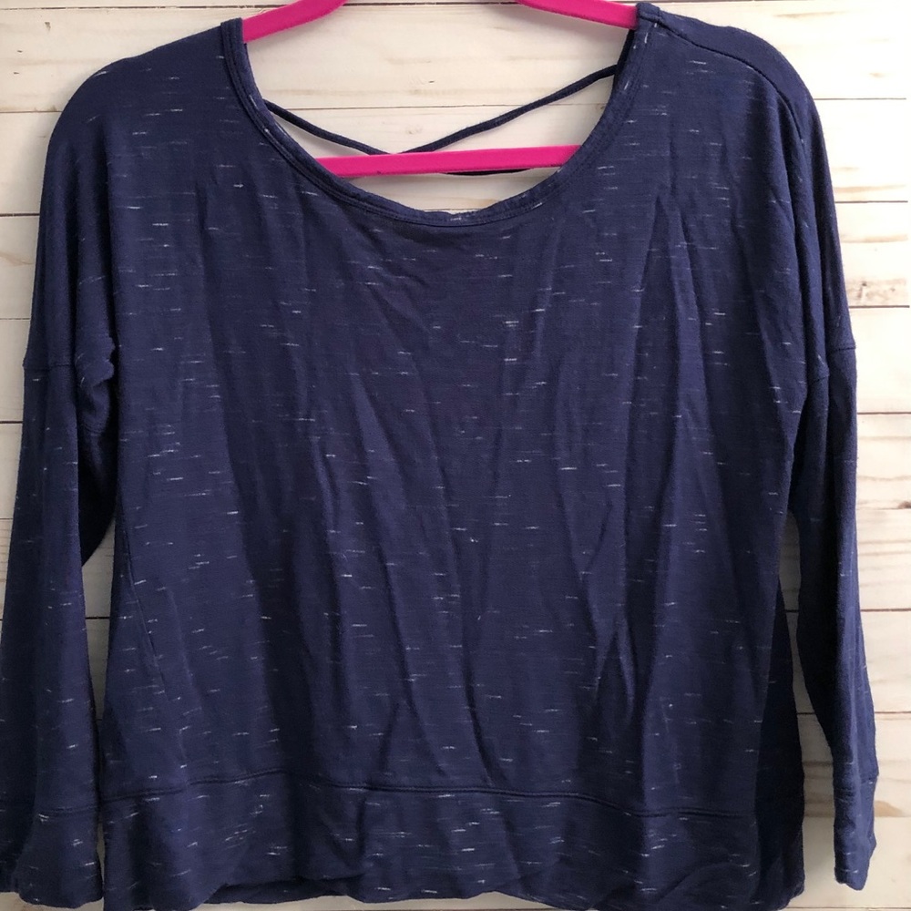 Live Love Dream Blue Exercise Top